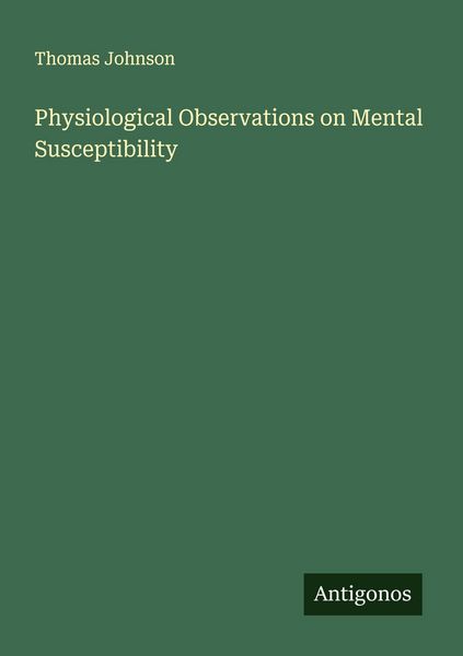 Produktbild: Physiological Observations on Mental Susceptibility