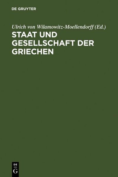 Produktbild: Staat und Gesellschaft der Griechen