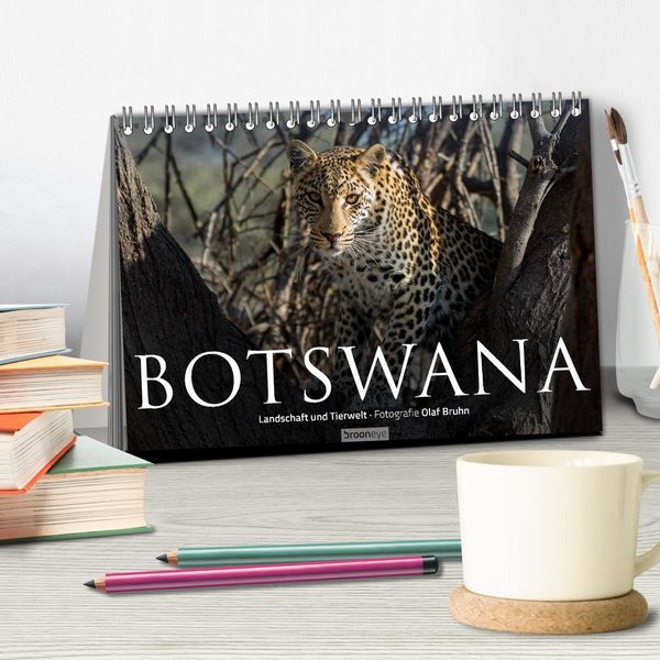 Produktbild: Botswana &ndash; Landschaft und Tierwelt (Tischkalender 2026 DIN A5 quer), CALVENDO Monatskalender