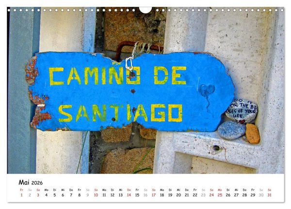 Produktbild: Jakobsweg - Camino Ingles (Wandkalender 2026 DIN A3 quer), CALVENDO Monatskalender