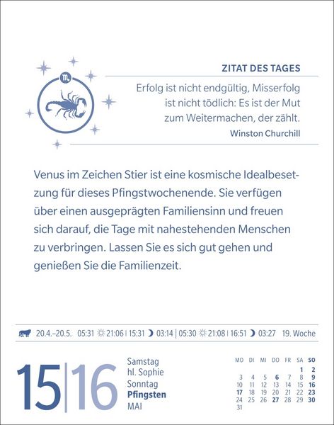 Produktbild: Skorpion Sternzeichenkalender 2027 - Tagesabrei&szlig;kalender - Ihr Horoskop f&uuml;r jeden Tag