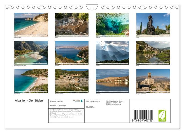 Produktbild: Albanien - Der S&uuml;den (Wandkalender 2026 DIN A4 quer), CALVENDO Monatskalender