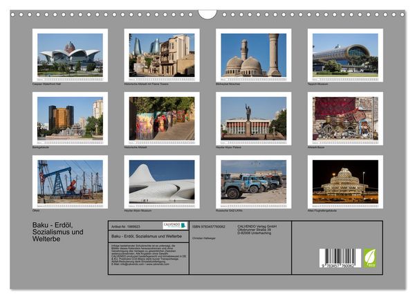 Produktbild: Baku - Erd&ouml;l, Sozialismus und Welterbe (Wandkalender 2026 DIN A3 quer), CALVENDO Monatskalender