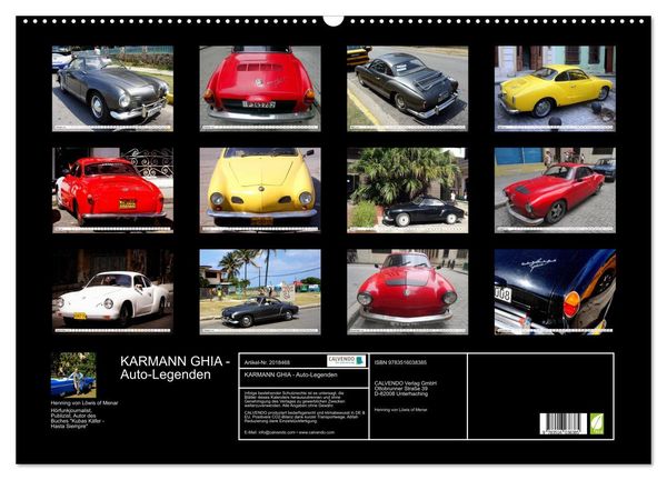 Produktbild: KARMANN GHIA - Auto-Legenden (Wandkalender 2026 DIN A2 quer), CALVENDO Monatskalender