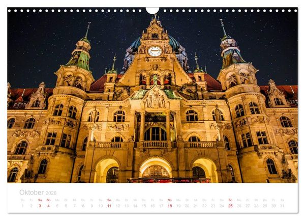 Produktbild: Hannover bei Nacht (Wandkalender 2026 DIN A3 quer), CALVENDO Monatskalender