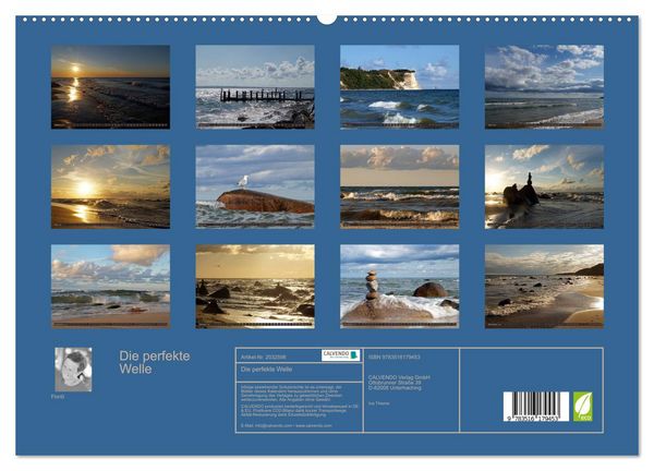 Produktbild: Die perfekte Welle (hochwertiger Premium Wandkalender 2026 DIN A2 quer), Kunstdruck in Hochglanz