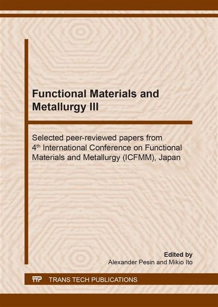 Produktbild: Functional Materials and Metallurgy III