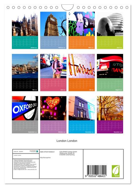 Produktbild: London London (Wandkalender 2026 DIN A4 hoch), CALVENDO Monatskalender