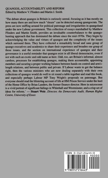 Produktbild: Quangos, Accountability and Reform