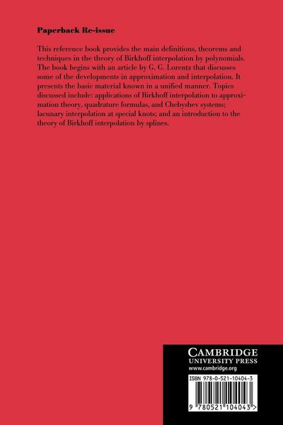 Produktbild: Birkhoff Interpolation