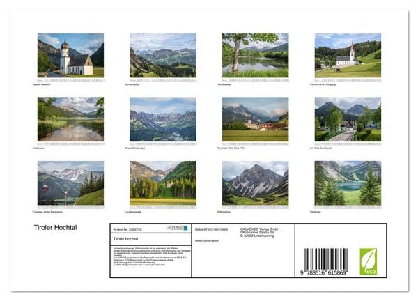 Produktbild: Tiroler Hochtal (Wandkalender 2026 DIN A4 quer), CALVENDO Monatskalender
