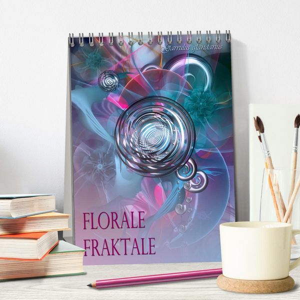 Produktbild: Florale Fraktale (Tischkalender 2026 DIN A5 hoch), CALVENDO Monatskalender