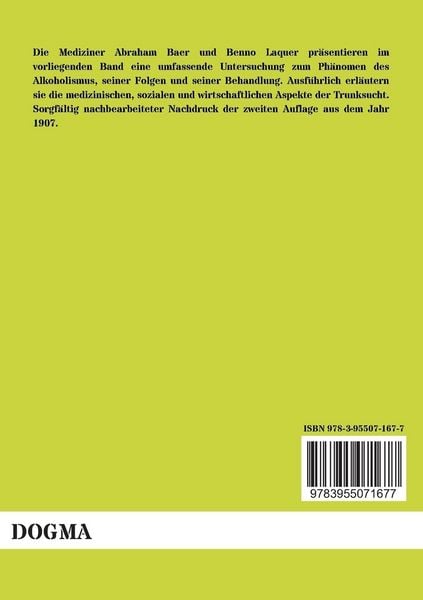 Produktbild: Die Trunksucht und ihre Abwehr