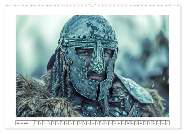 Produktbild: Mutige Krieger (hochwertiger Premium Wandkalender 2026 DIN A2 quer), Kunstdruck in Hochglanz
