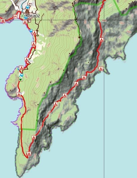 Produktbild: Lykische K&uuml;ste 3 - Demre - Finike - Lykischer Weg - Topographische Wanderkarte 1:75.000 T&uuml;rkei (Blatt 7.3)