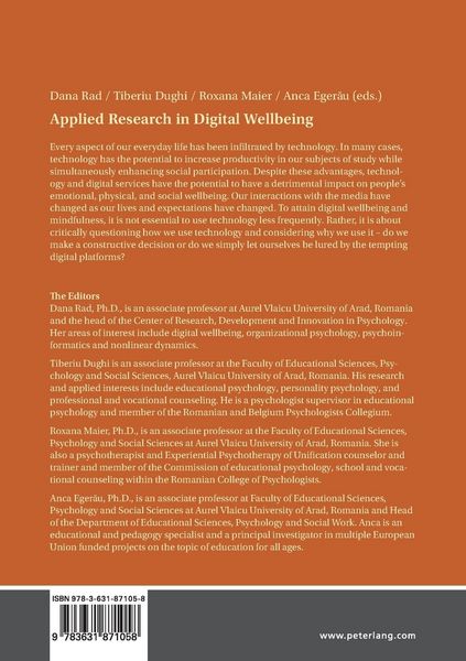 Produktbild: Applied Research in Digital Wellbeing