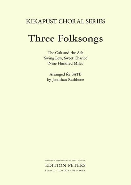 Produktbild: 3 Folk Songs For Satb Choir
