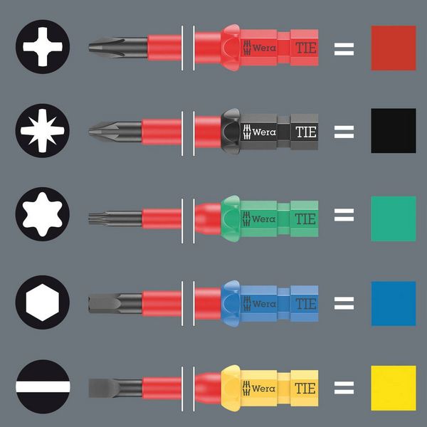 Produktbild: Wera Kraftform Kompakt VDE 60 i 1,2 x 6,5 x 157 mm TIE Elektriker Schlitz Wechselklinge 6.5 mm 157 mm