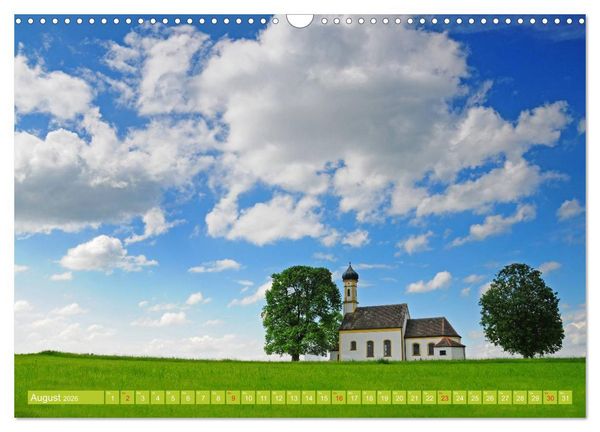 Produktbild: Kirchen und Kapellen in Bayern (Wandkalender 2026 DIN A3 quer), CALVENDO Monatskalender