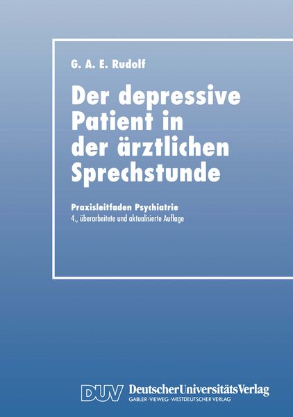 Produktbild: Der Depressive Patient in der &Auml;rztlichen Sprechstunde