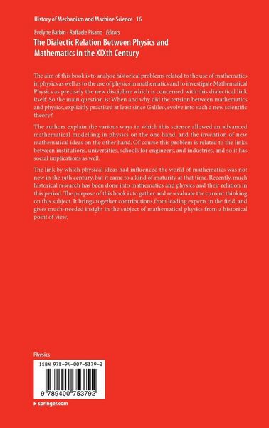 Produktbild: The Dialectic Relation Between Physics and Mathematics in the XIXth Century