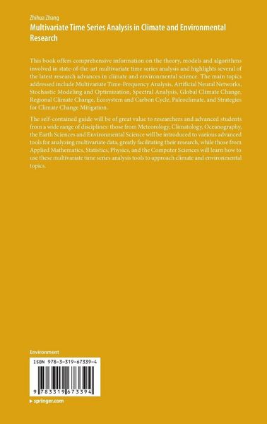 Produktbild: Multivariate Time Series Analysis in Climate and Environmental Research