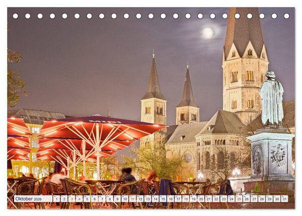 Produktbild: BONN f&uuml;r Nachtschw&auml;rmer (Tischkalender 2026 DIN A5 quer), CALVENDO Monatskalender