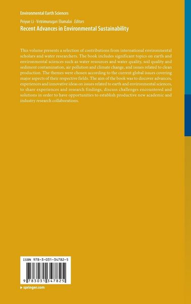 Produktbild: Recent Advances in Environmental Sustainability