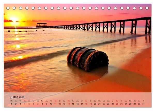 Produktbild: Chemins vers la mer (Calendrier de bureau 2026 DIN A5 vertical), CALVENDO calendrier mensuel