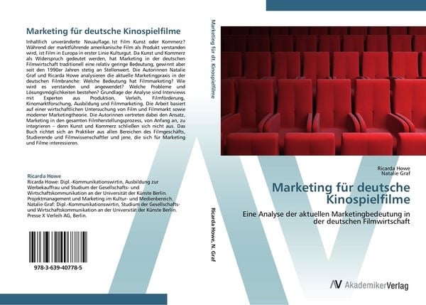 Produktbild: Marketing f&uuml;r deutsche Kinospielfilme