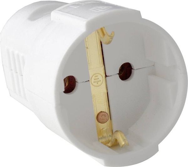 Produktbild: AS Schwabe 45011 Schutzkontaktkupplung Kunststoff 230V Wei&szlig; IP20