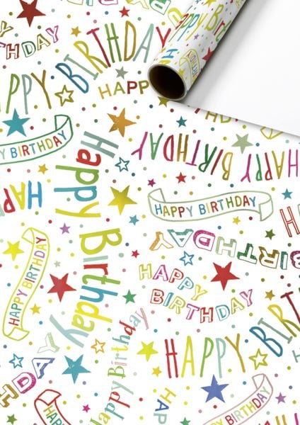 Produktbild: Geschenkpapier &bdquo;Alexandra&ldquo; | 70 cm &times; 1,5 m, 76 g/m&sup2;, wei&szlig;/mehrfarbig