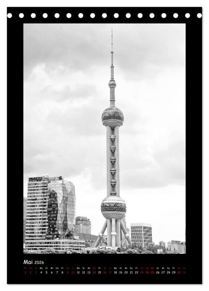 Produktbild: Shanghai zwischen Tradition und Business (Tischkalender 2026 DIN A5 hoch), CALVENDO Monatskalender