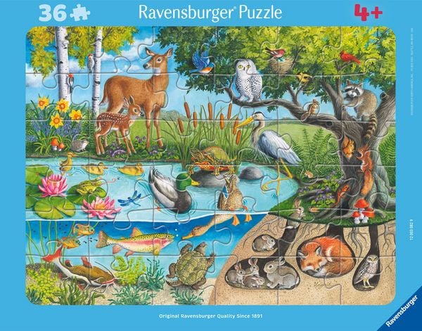 Kinderpuzzle 36 Teile - Tiere oben und unten