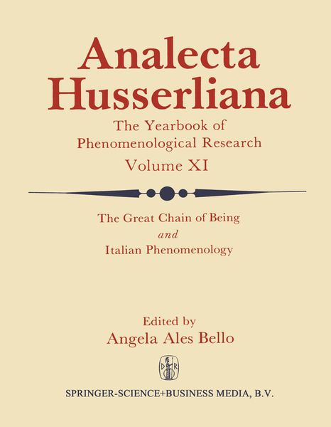 Produktbild: The Great Chain of Being and Italian Phenomenology