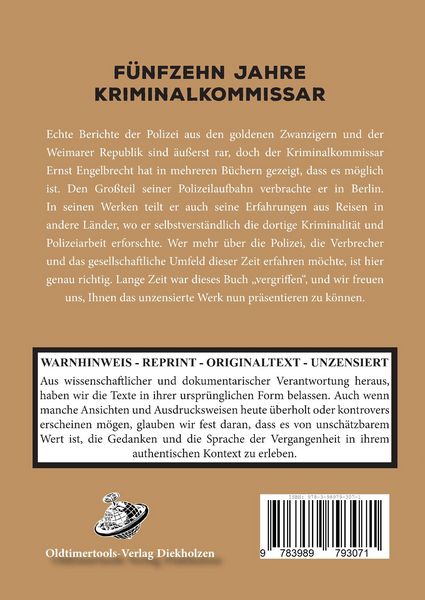 Produktbild: F&uuml;nfzehn Jahre Kriminalkommissar