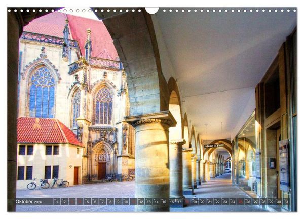 Produktbild: M&uuml;nster - Historische Stadt mit jungem Gesicht (Wandkalender 2026 DIN A3 quer), CALVENDO Monatskalender