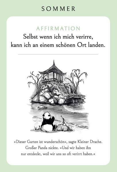Produktbild: Gro&szlig;er Panda und Kleiner Drache Affirmationskarten