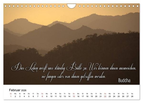 Produktbild: Buddhistische Weisheiten (Wandkalender 2026 DIN A4 quer), CALVENDO Monatskalender