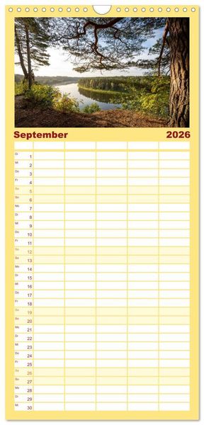 Produktbild: Familienplaner 2026 - Traumhaftes Baltikum mit 5 Spalten (Wandkalender, 21 x 45 cm) CALVENDO