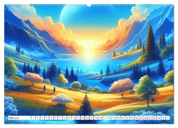 Produktbild: Futurplaneten (Wandkalender 2026 DIN A2 quer), CALVENDO Monatskalender