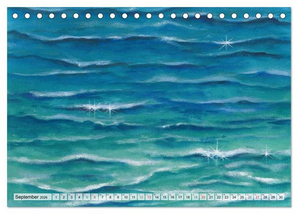 Produktbild: Komm mit ans Meer &ndash; Aquarelle (Tischkalender 2026 DIN A5 quer), CALVENDO Monatskalender