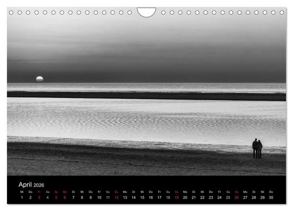 Produktbild: Ost-Friesische Schwarz-Wei&szlig;-Ansichten (Wandkalender 2026 DIN A4 quer), CALVENDO Monatskalender