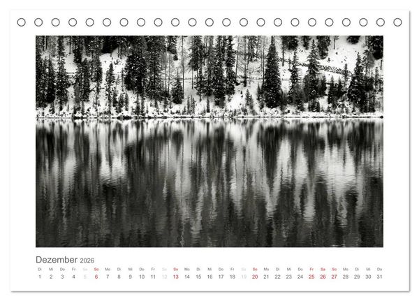 Produktbild: einfach schwarz-wei&szlig; (Tischkalender 2026 DIN A5 quer), CALVENDO Monatskalender