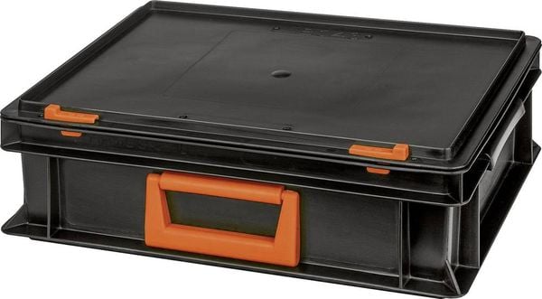 Alutec 139210110188 Kunststoffbox Magnus PC 10 (B x H x T) 400 x 133 x 300 mm Schwarz, Orange 1 St.