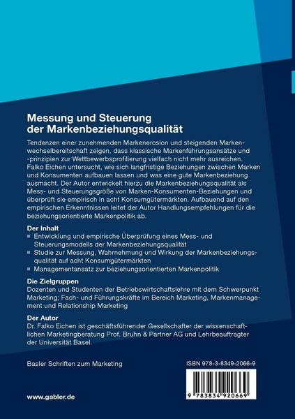 Produktbild: Messung und Steuerung der Markenbeziehungsqualit&auml;t