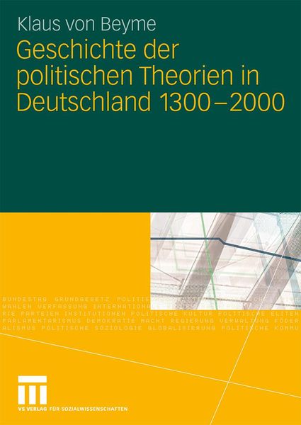Produktbild: Geschichte der politischen Theorien in Deutschland 1300-2000