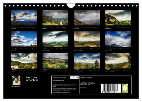 Produktbild: Horizons ard&eacute;chois (Calendrier mural 2026 DIN A4 vertical), CALVENDO calendrier mensuel