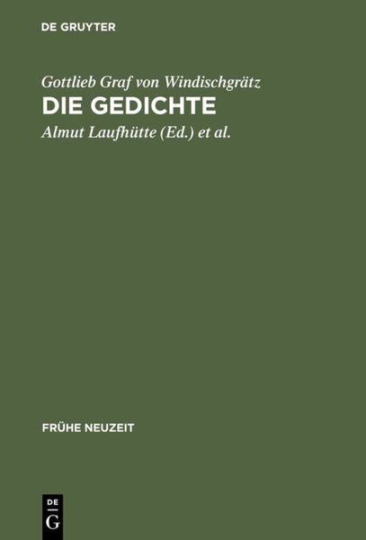 Produktbild: Gottlieb Graf von Windischgr&auml;tz: Die Gedichte