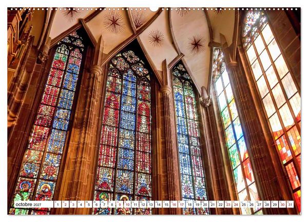 Produktbild: Les cath&eacute;drales fran&ccedil;aises &ndash; Des chefs-d'&oelig;uvre de l&rsquo;architecture gothique (Calendrier mural haut de gamme 2027 DIN A2 vertical), CALVENDO calendrier mensuel